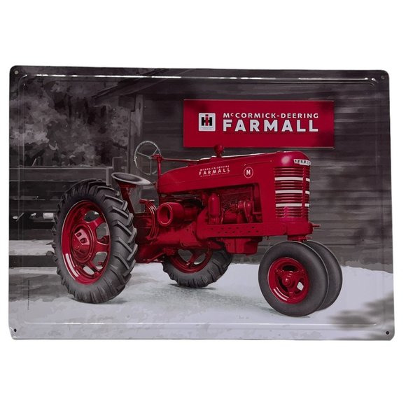 International Harvester Farmall Tractor Barn Fence Snow Metal Sign 17" x 12" new - Picture 1 of 2